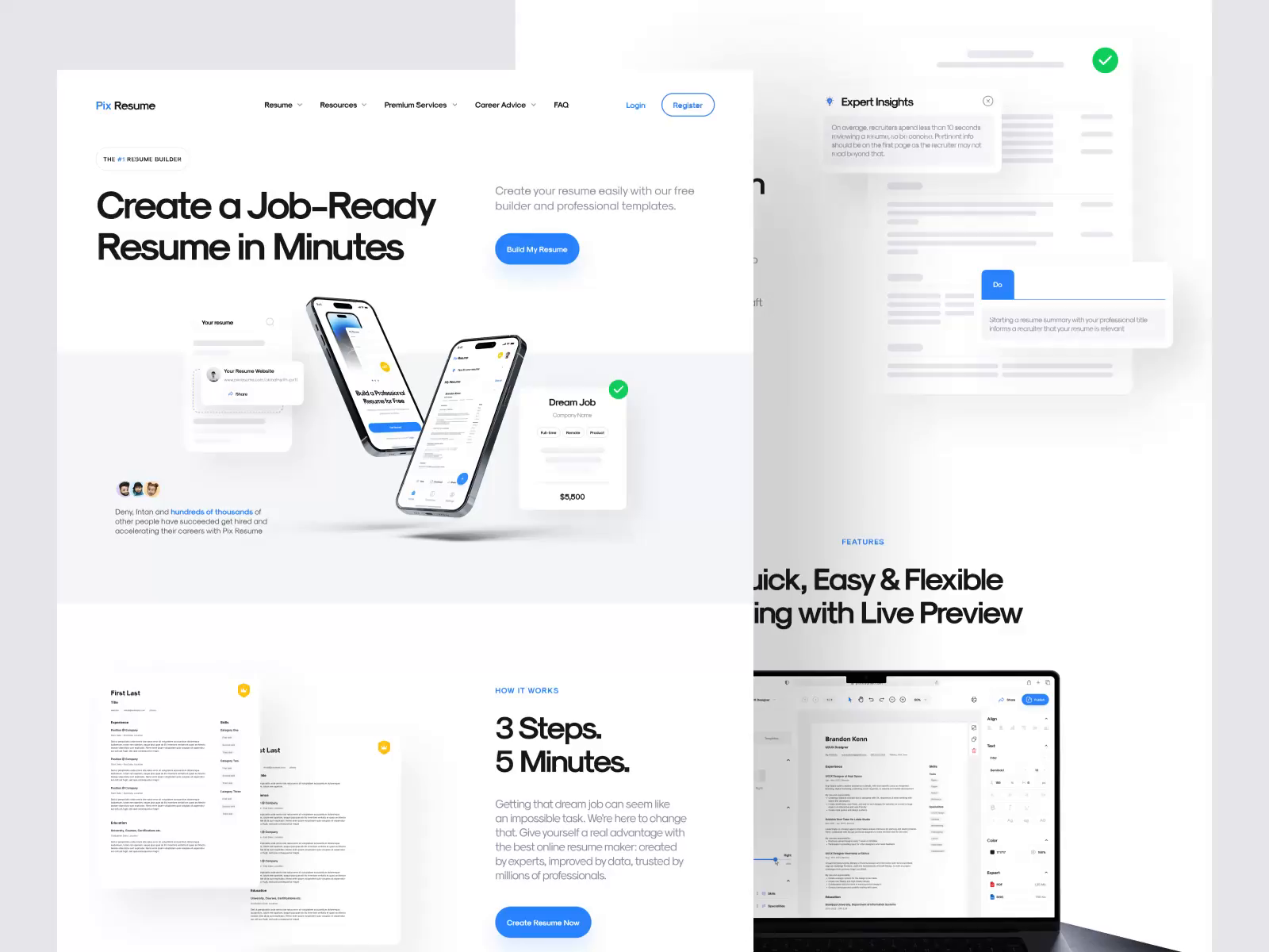 Example of Website Design Per Page   2 Variation