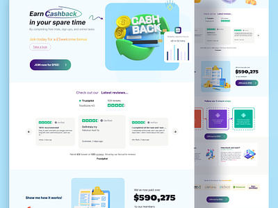 CashBack Reward Landing Page Design cash cashback cashback reward crypto currency design finance finance website fintech fintech website landing page landing page design money reward sylgraph trending web website website design