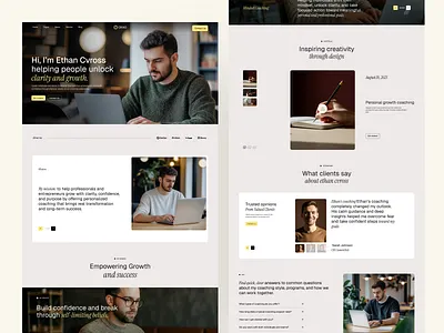 Consulting coach website design - Orixo coach consulting marketing personal portfolio ui ux website