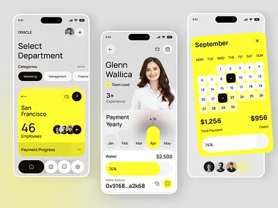 Salary Management Mobile App UI/UX android app app design business app concept app dashboard ui design veli dribbble employee app finance app hr app ios app minimal app mobile ui modern ui payment app payroll app productivity app salary management salary tracker ux design