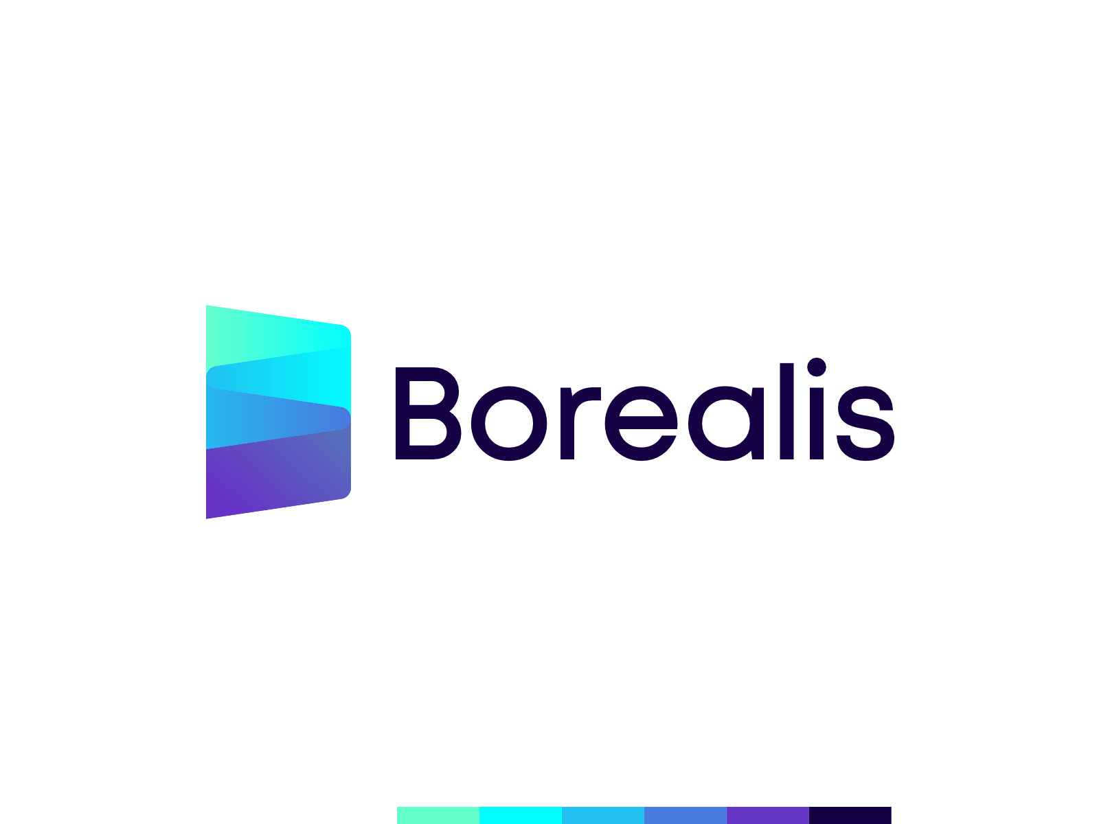 Example of Borealis, saas future tech platform logo design
