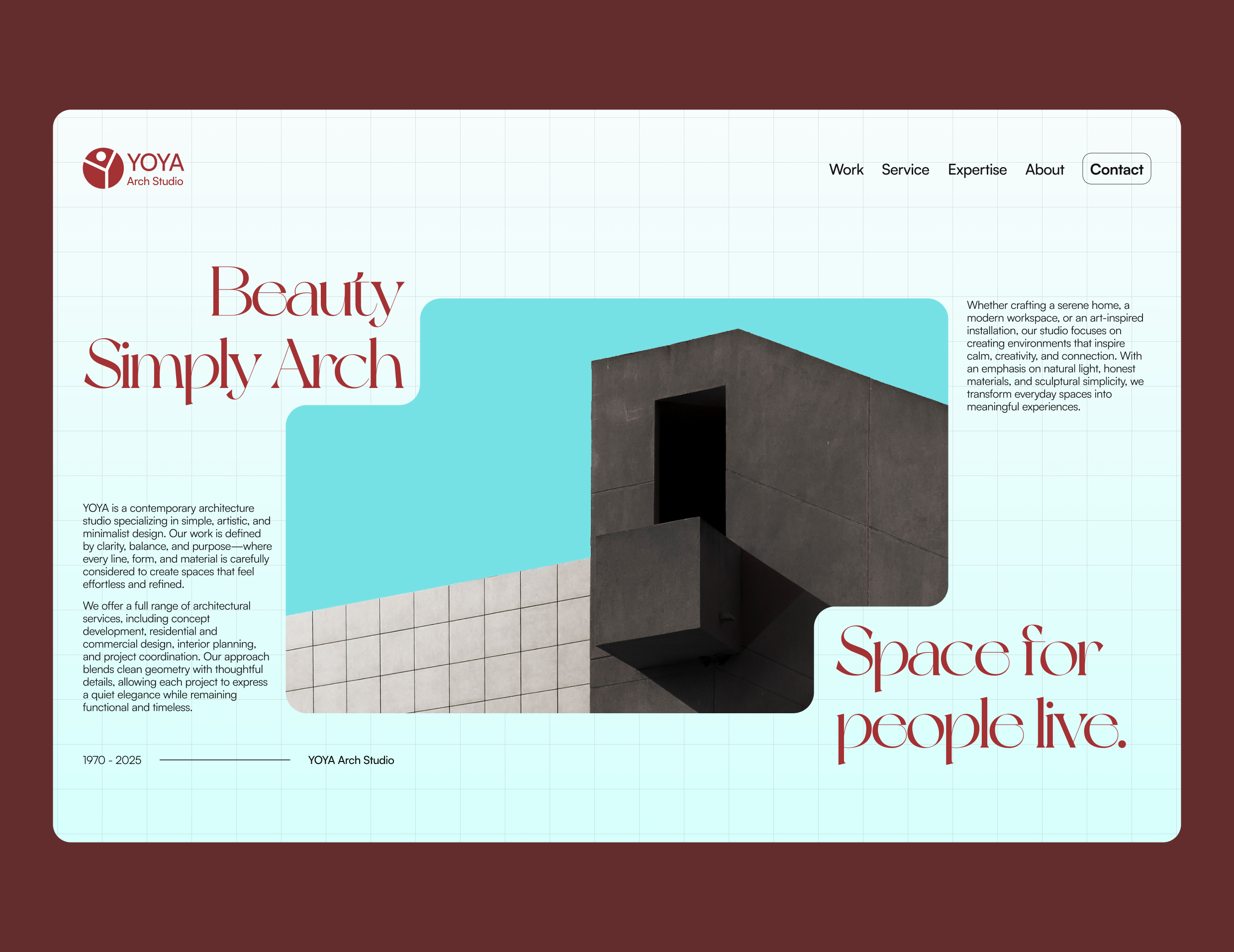Yoya - Arch web arch architecture branding building house landingpage studio ui ux web
