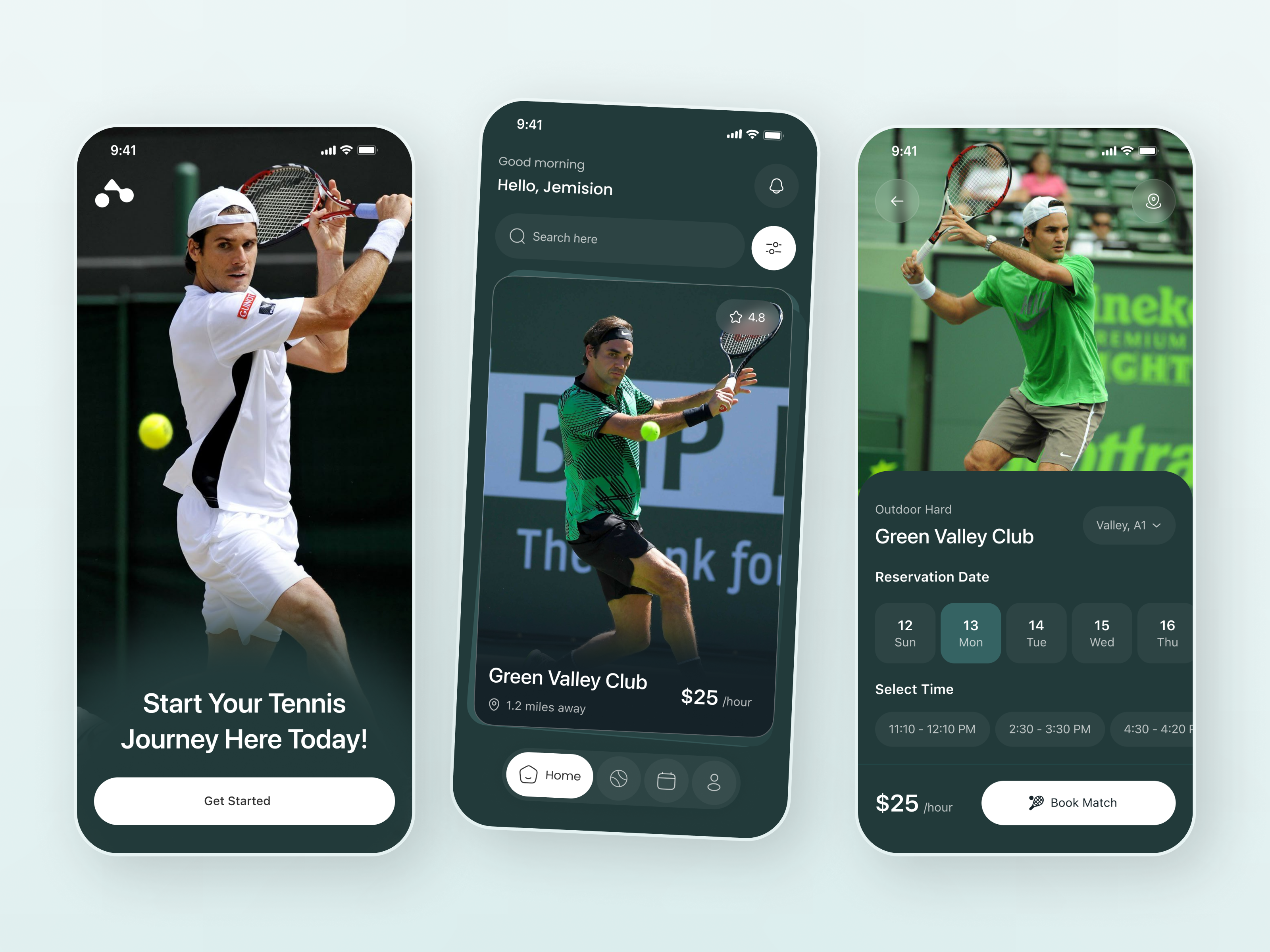 Tennis Court Booking App app designer app developer book court online booking app fitness app ios app ios app designer match booking match scheduling mobile mobile app mvp mvp app reservation app sports app sports ui tennis tennis players ui design ui ux designer