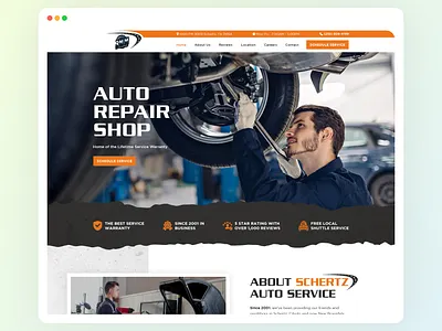 Auto Repair Shop : Landing Page / Home Page UI apps arnoxweb autorepair autoservice carrepairshop carservice company corporate creative design interface landingpage mechanic uidesign uiux uiuxdesign uxdesigner webapp website webui