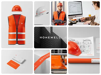 Real Estate Brand Identity & Logo Design brand identity brand kit construction corporate creative identity letter h logo design logotype property real estate branding real estate company real estate logo realestate visual identity