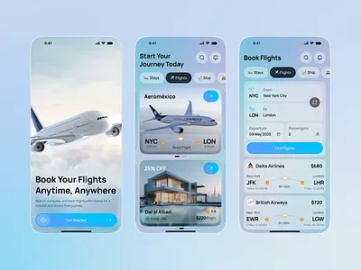 Flight Booking Mobile App air ticket airline app ui booking flight flight booking flight search mobile app payment schedule ticket ticket app travel travel app ui design ux design
