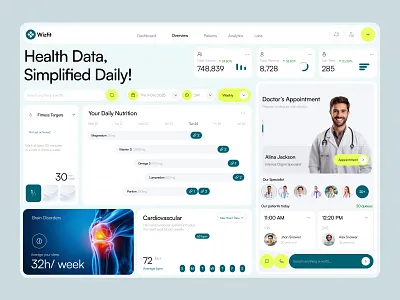 Medical Dashboard - Health Analytics & Patient Management clean dashboard doctor health health analytics healthcare medical medical dashboard modern dashboard patient management pharmacey saas ui uidesign user experience userinterface ux web app web design website