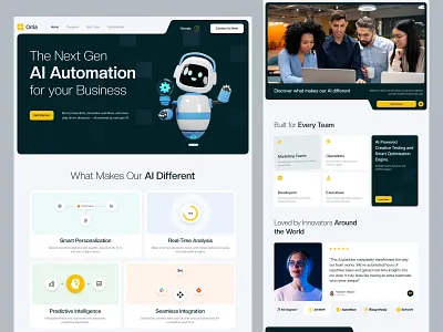Ai SaaS Landing Page ai ai agent ai assistant ai automation ai landing page ai platform design bot home page design landing page ui pixelean saas saas landing page saas landing page design ui design uiux web design web3 website design website template