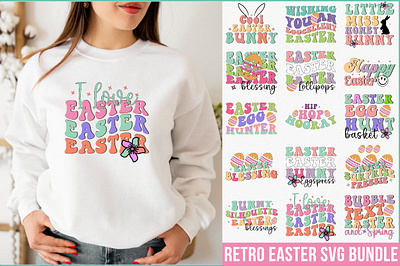 Retro Easter SVG Bundle bundle