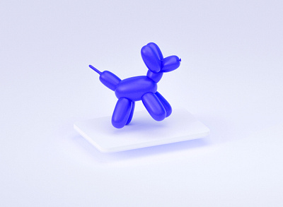 This Is Not A Dog! 3d 3d dog 3dart 3dblender art blender blue branding creative design dog illustration minimal