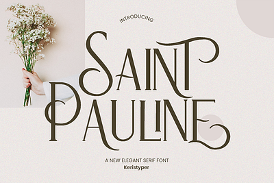Saint Pauline retro serif vintage wedding