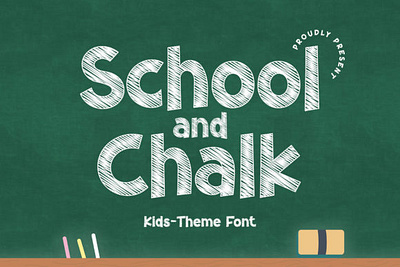 School and Chalk Font 3d animation app branding design graphic design illustration logo motion graphics typography ui ux vector
