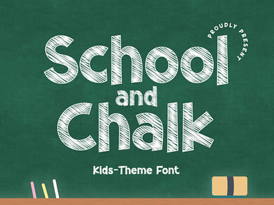 School and Chalk Font 3d animation app branding design graphic design illustration logo motion graphics typography ui ux vector