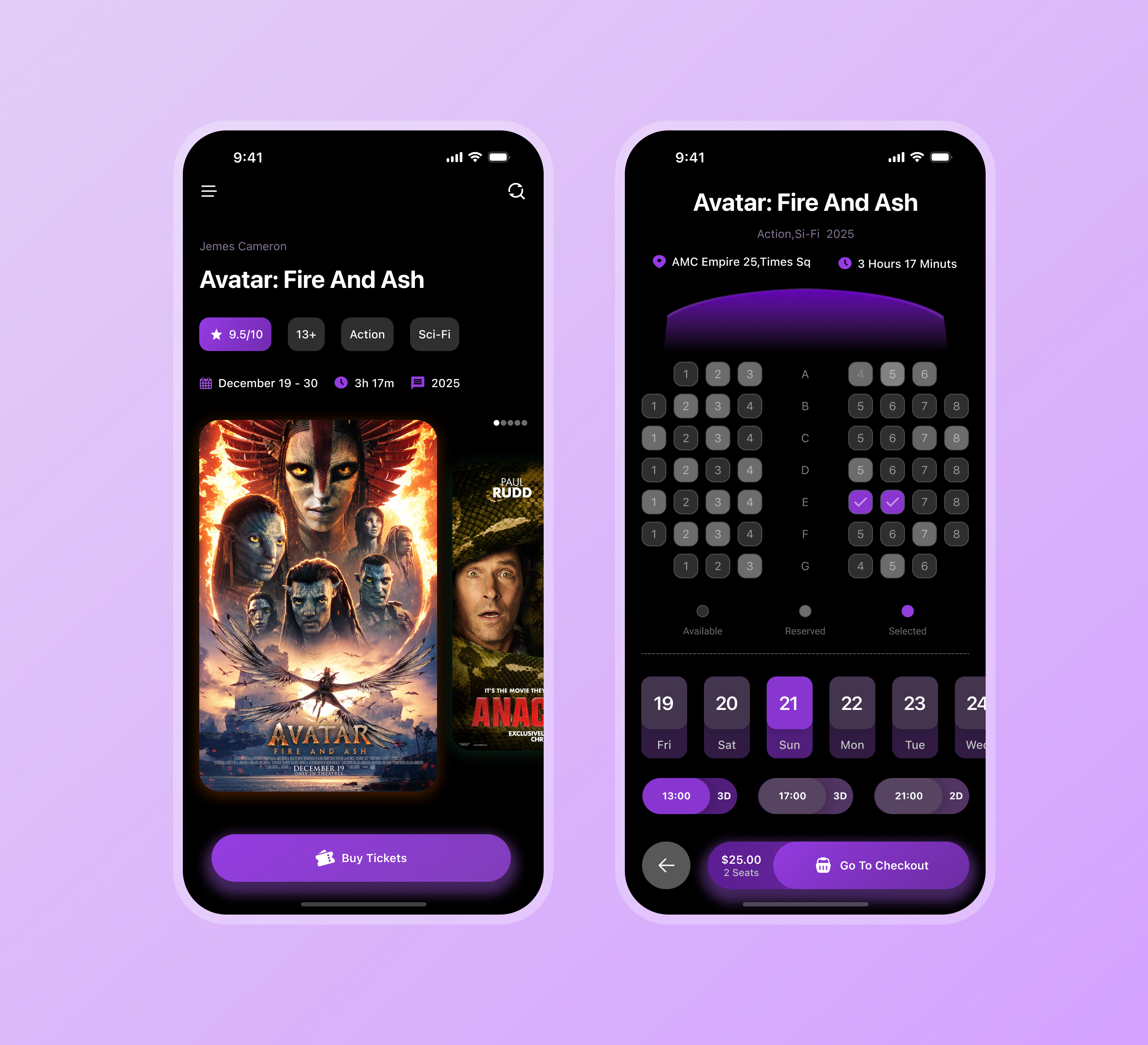 Movie Ticket Booking App Design branding figma figmacomunity graphic design ui ux