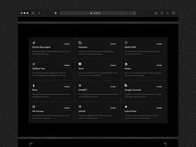 Extension page design inspirations dark design ai dark design ui dark esign dark hero section dark ui extension page extension section extension ui hero dark integrations landing page ai landing page dark ai landing page ui