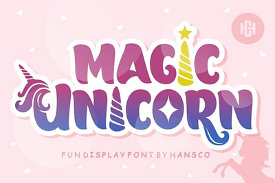 Magic Unicorn Font 3d animation app branding design graphic design illustration logo motion graphics typography ui ux vector