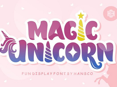 Magic Unicorn Font 3d animation app branding design graphic design illustration logo motion graphics typography ui ux vector