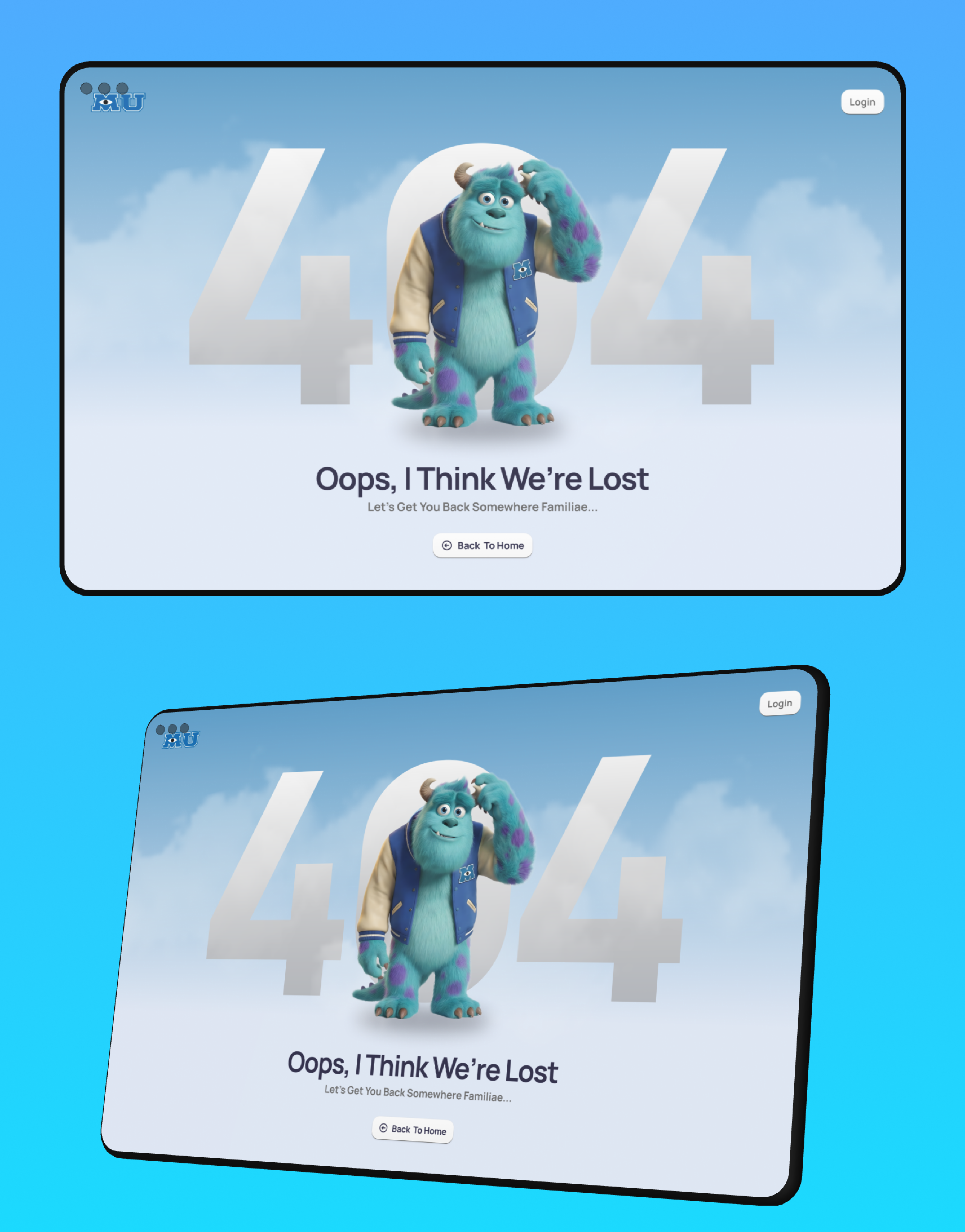 Error 404 UI Design animation figma graphic design ui
