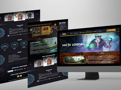 NFT - Meta Lordz Landing Page animation art branding crypto design figma graphic design landing page logo metaverse mint page nft nft art search engine optimization ui ux web design
