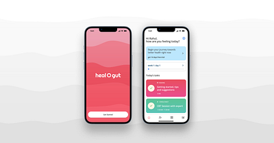 Heal O Gut App - Healthy gut, happy you app design healthcare mobile app design mobile design product design typography ui ux