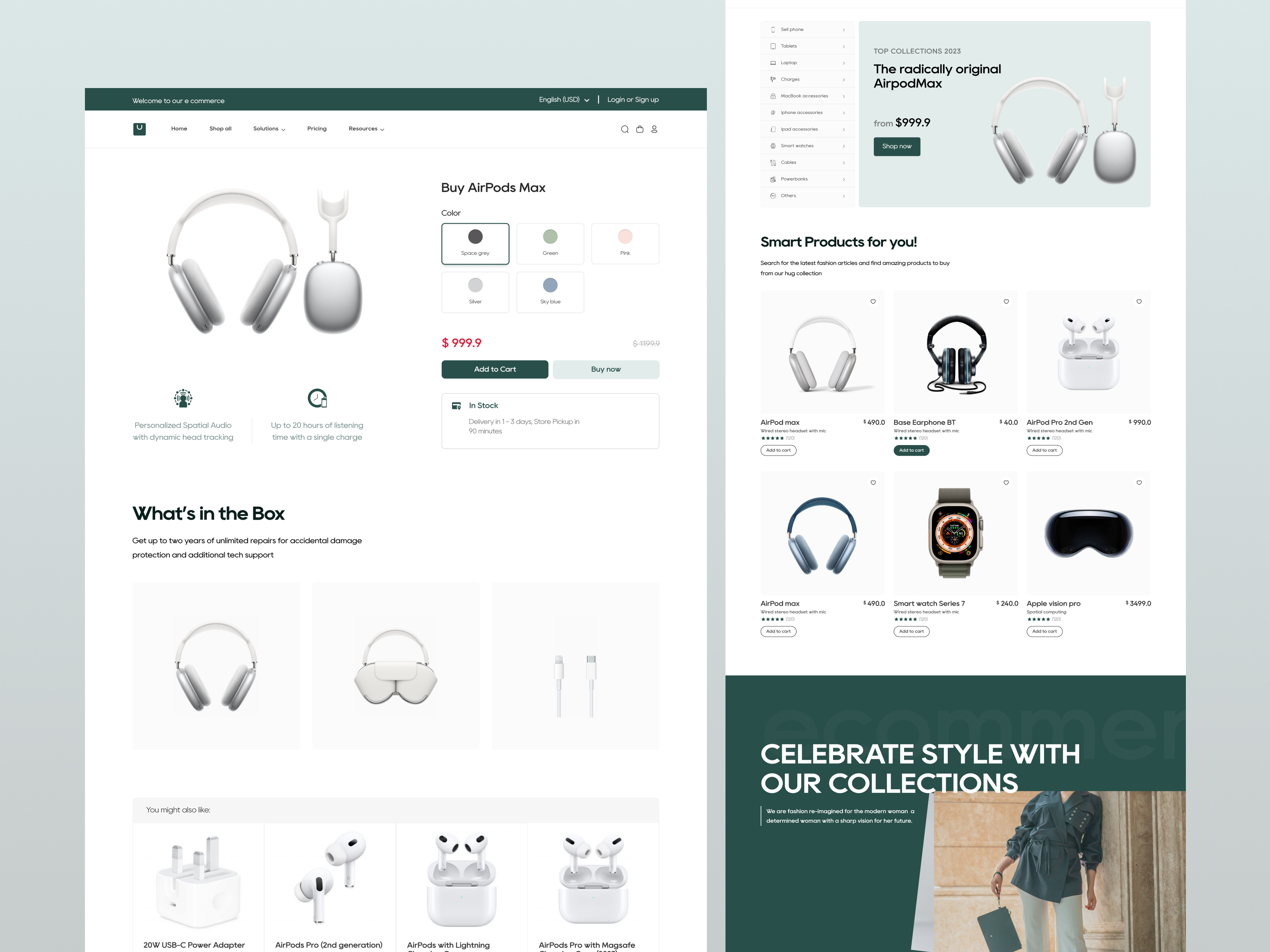 E Commerce Product Listing & Checkout UI cart cartpage checkout checkoutpage cleanui e commerce ecommerce figma figmadesign landingpage product productlist shopify shoping ui uiux web webpage website
