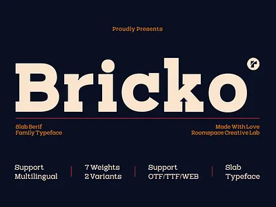 Bricko – Modern Slab Serif Font Family basket billboard branding design display graphic design illustration logo luxury magazine poster sport typography ui