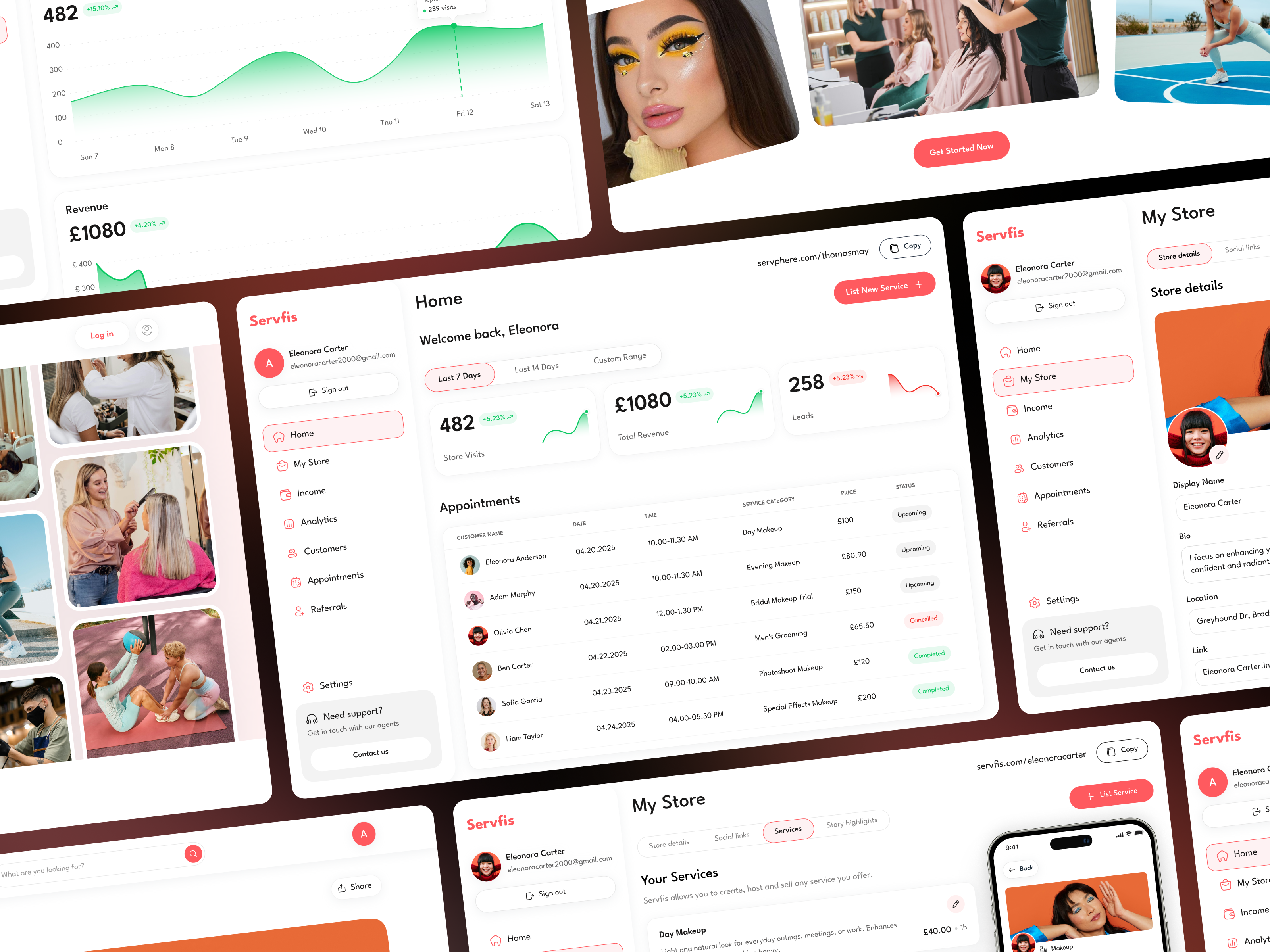 Beauty Services Booking Website Design