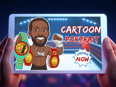 Powerful man cartoon portrait| Custom Portrait design black boy cartoon cartoon portrait design gerdoo graphic design illustration portrait portrait design vector