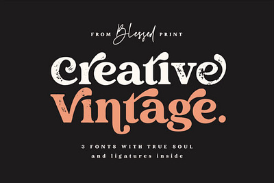 Creative Vintage Font 3d animation app branding design graphic design illustration logo motion graphics typography ui ux vector