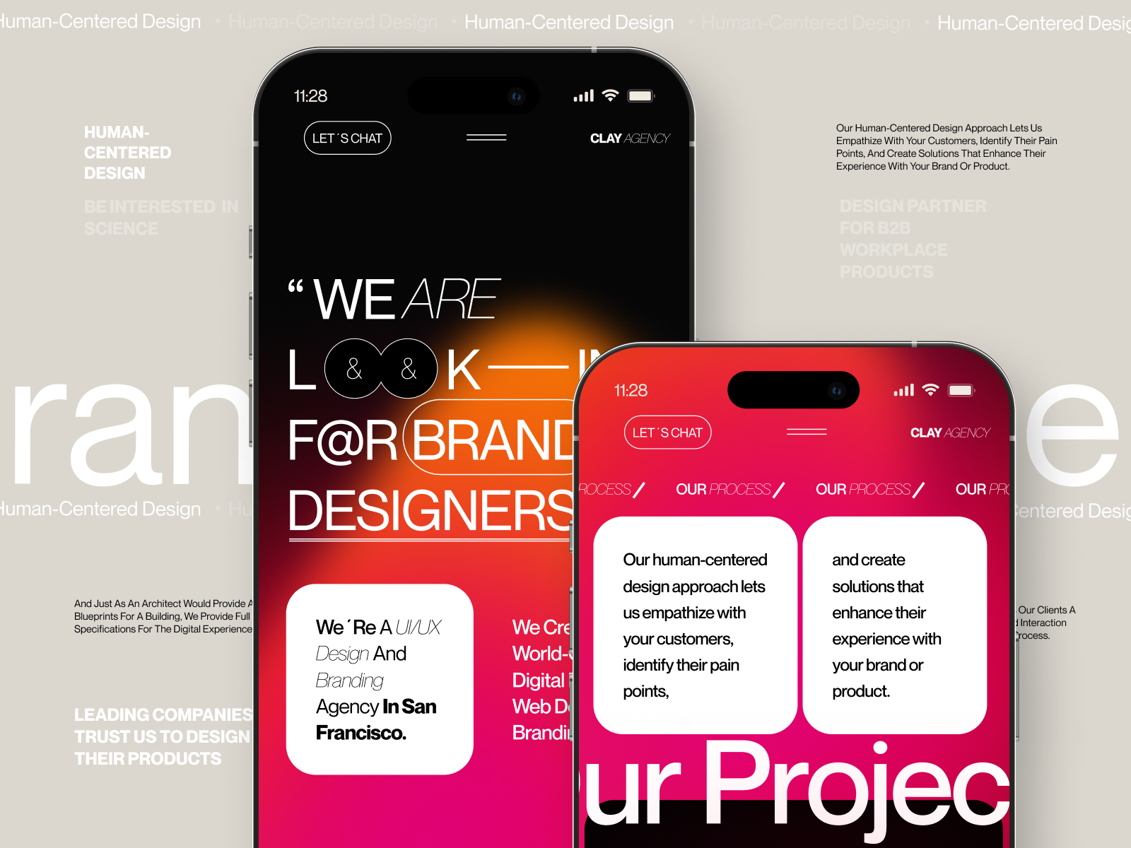 Ui mobile version design for Brand agency by Darina Yefymova 🇺🇦 on Dribbble