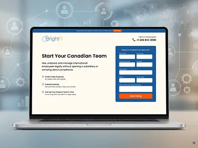 Lead Generation Landing Page branding dribbble shot hr tech human resources illustration landing page design lead generation lead generation landing page minimal design ui ux web design