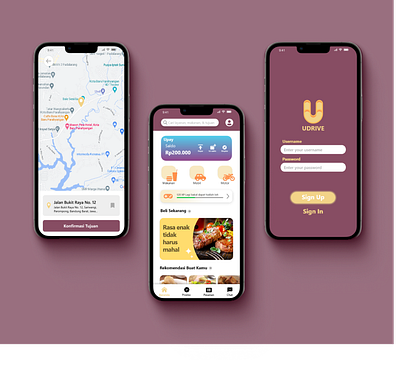 UDRIVE Redesigned App app branding delivery design gojek illustration learn logo portofolio typography uber ui vector