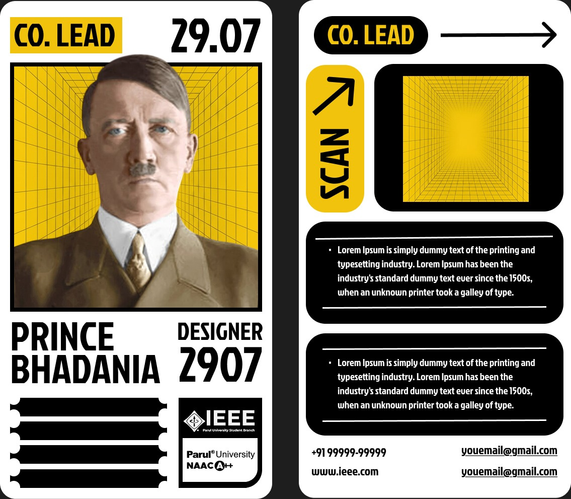 IEEE Student Branch ID Card Design — Modern Grid-Based Identity 3d branding college graphic design id card logo poster social media typography ui ux vector
