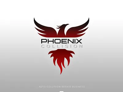 Logo Design for Phoenix Collision 2d 2d art brand branding car car repair design digital digital art graphic design identity branding illustration logo logo design modern repair