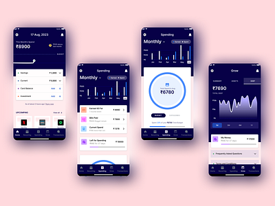 IOS app design | Expence Tracker | Prototype below app dashboard design ios mobile saas ui