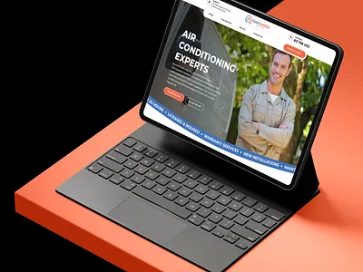 Modern Plumbing & HVAC Website ac branding business clean company cool comfort cooling design heating heating and cooling hvac marketing landing page local business local service logo modern plumbing rootover uiux webflow