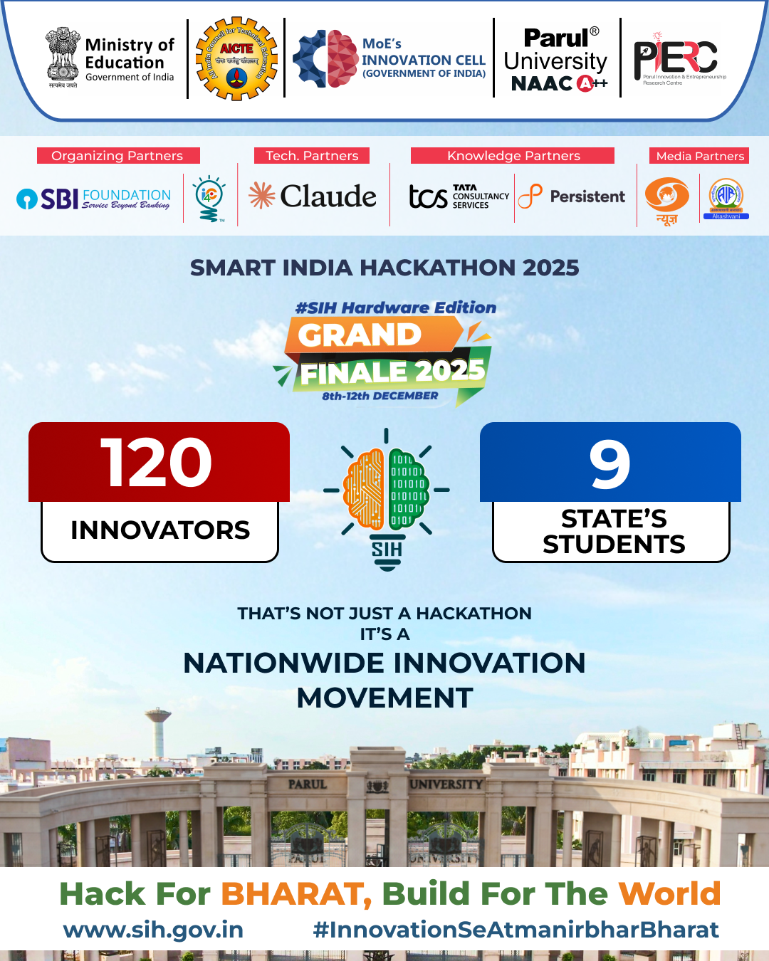 Smart India Hackathon 2025 — Grand Finale Poster branding design graphic design illustration logo poster social media ui vector