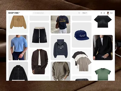 Shop Vibe | E-commerce website branding e commerce fashion figma graphic design landing page redesign shop ui ux web shop website creation