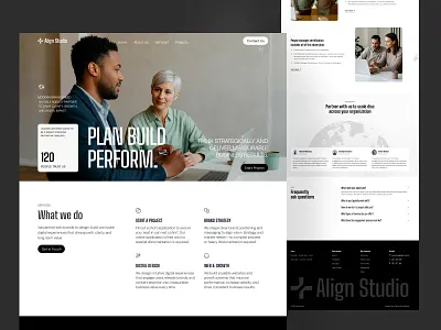 Align Studio - B2B Business Consulting Website landing page agency landing page b2b ui b2b website b2b website design business consulting website consultant consultant website consulting consulting landing page ecommerce financial advisor home page landing landing page seative ui ui ux design website
