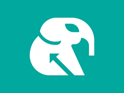 elephant arrow logo animal logo arrow logo branding design elephant arrow logo elephant logo finance logo graphic design logo treade logo up logo vector