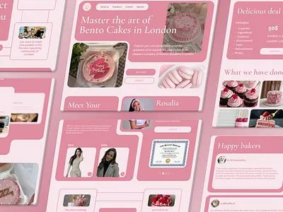 Bento Cake design landing page ui ui design web design