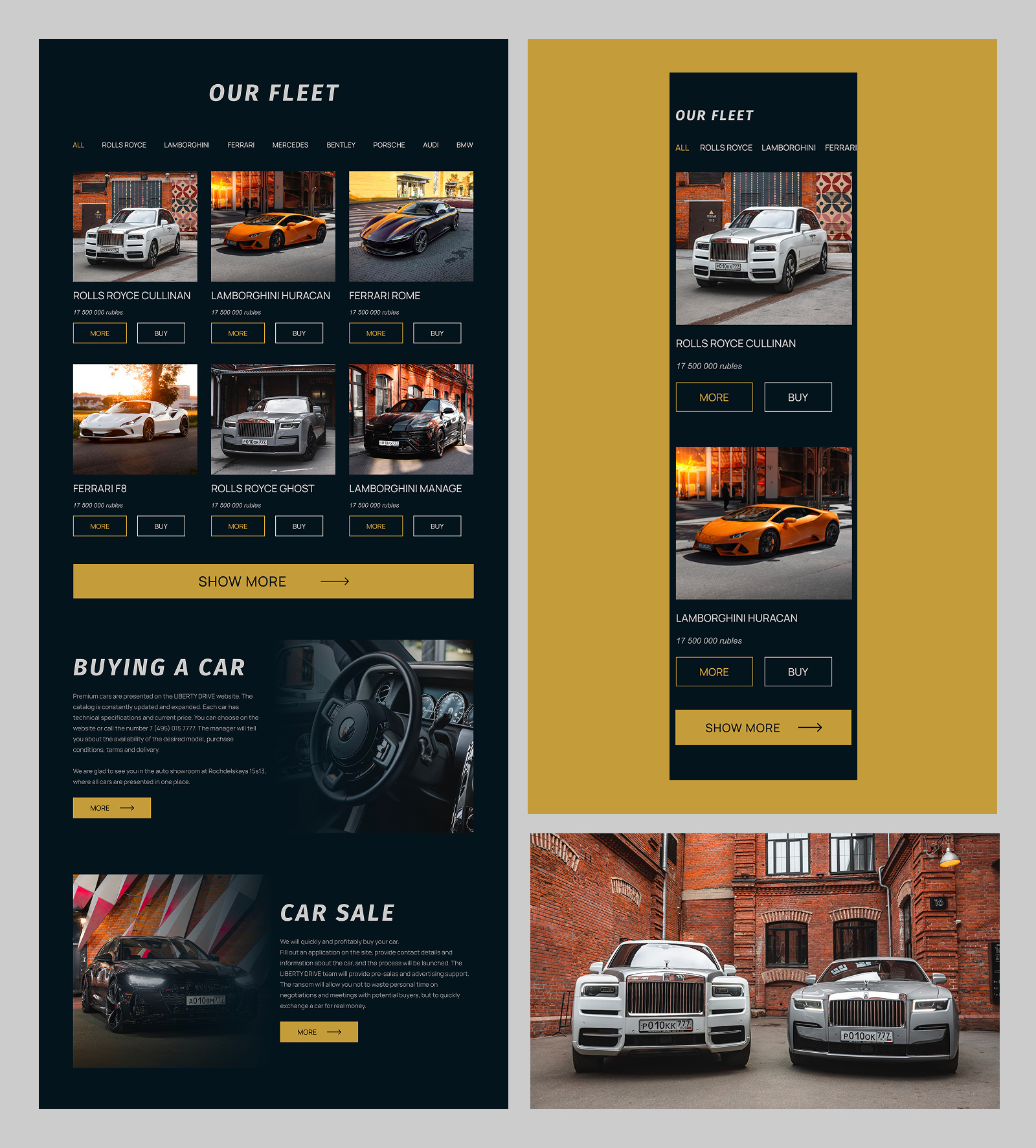Example of E Commerce Design | Tilda & Webflow