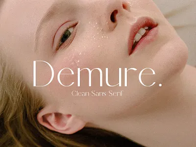 Demure - Clean Sans Serif brand branding chic clean demure elegant fashion font girl logo logtype magazine modern sans serif style trendy type design typeface typography