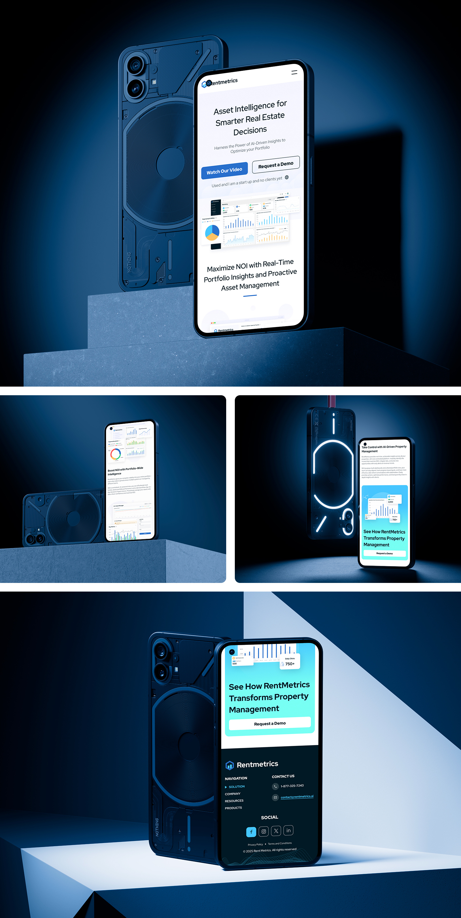 RentMetrics – Real Estate Platform UI/UX figma real estate app ui ux design user experience