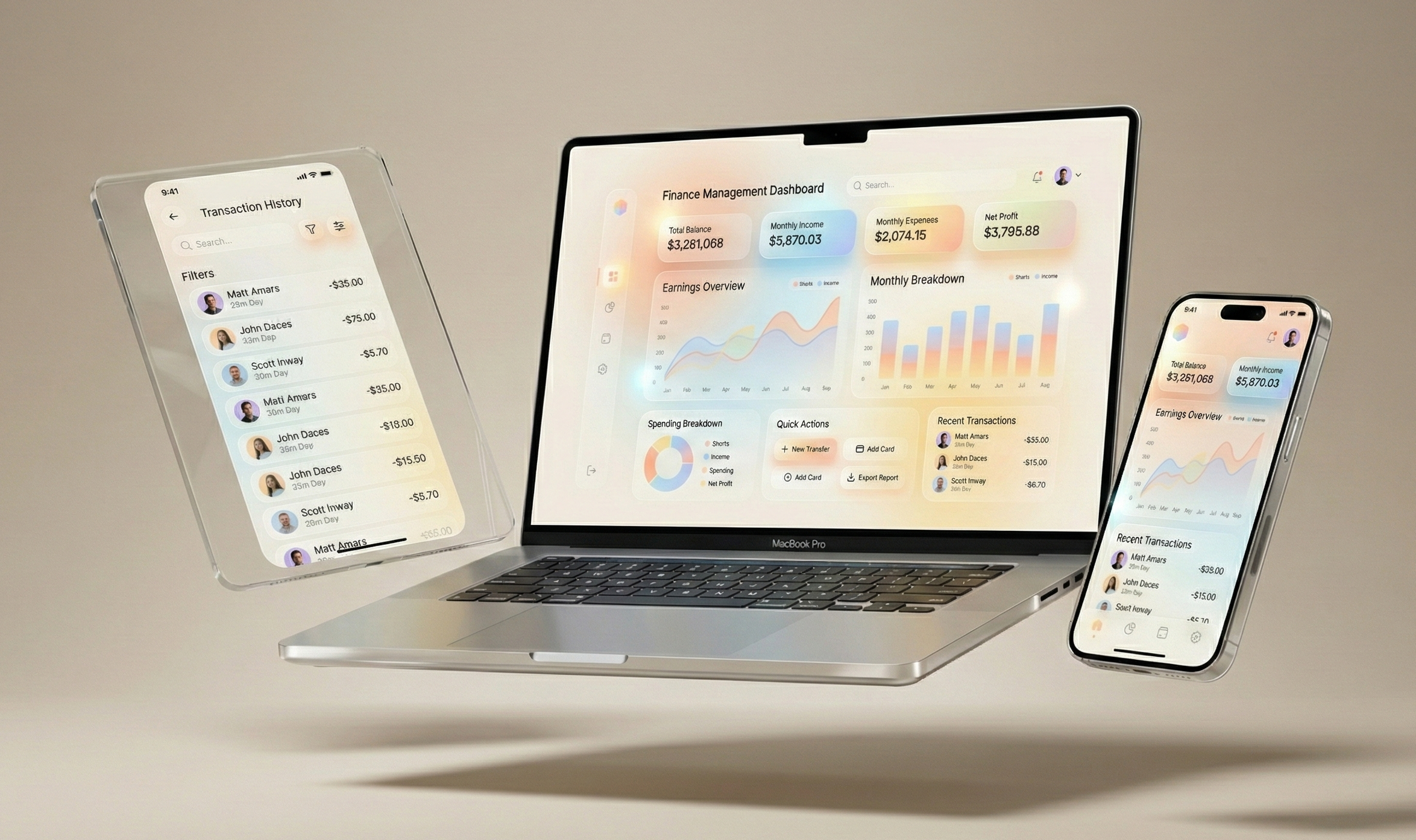 Example of UI/UX Design For Saa S & Admin Dashboards