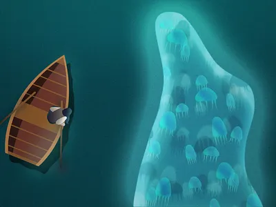 Watching the Jellies after effects animation design graphic design illustration motion graphics vector