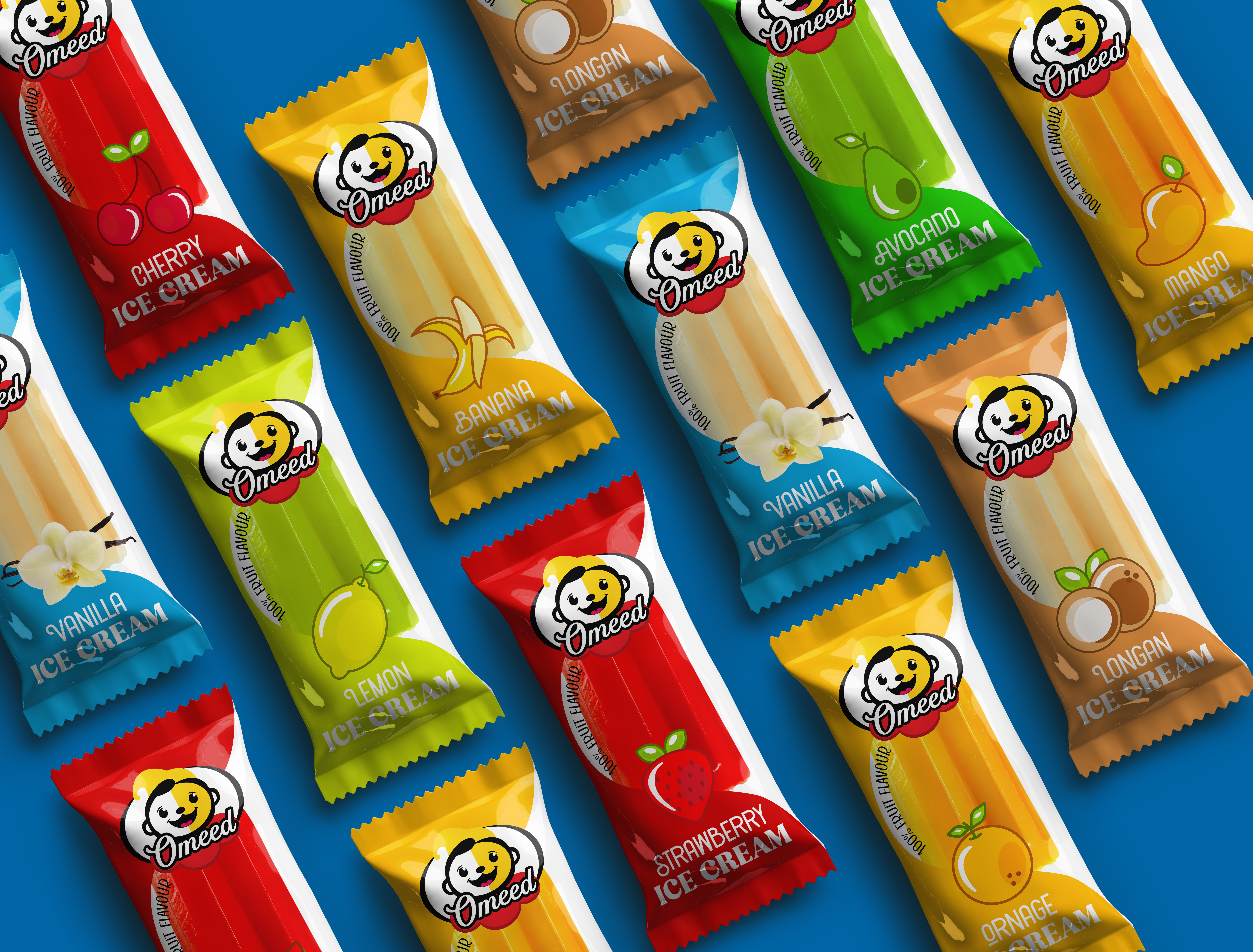 Unique, Yummy & Attractive Ice Cream Label Packaging Design attractive design clean design fruit ice cream fruits funny design good packaging graphic design ice cream ice cream bag ice cream cup ice cream label ice cream packaging illustration label design packaging design packaging expert yummy