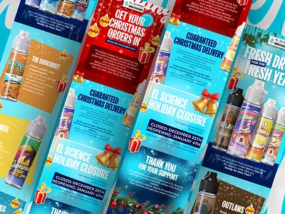 Christmas Newsletters advertisement animation branding festive design graphic design newsletter design ui