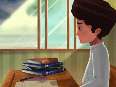 Student character animation 2d 2danimation aftereffects animated gif animation character animation duik illustration motion graphics student