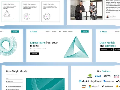 Arcee AI branding graphic design logo website